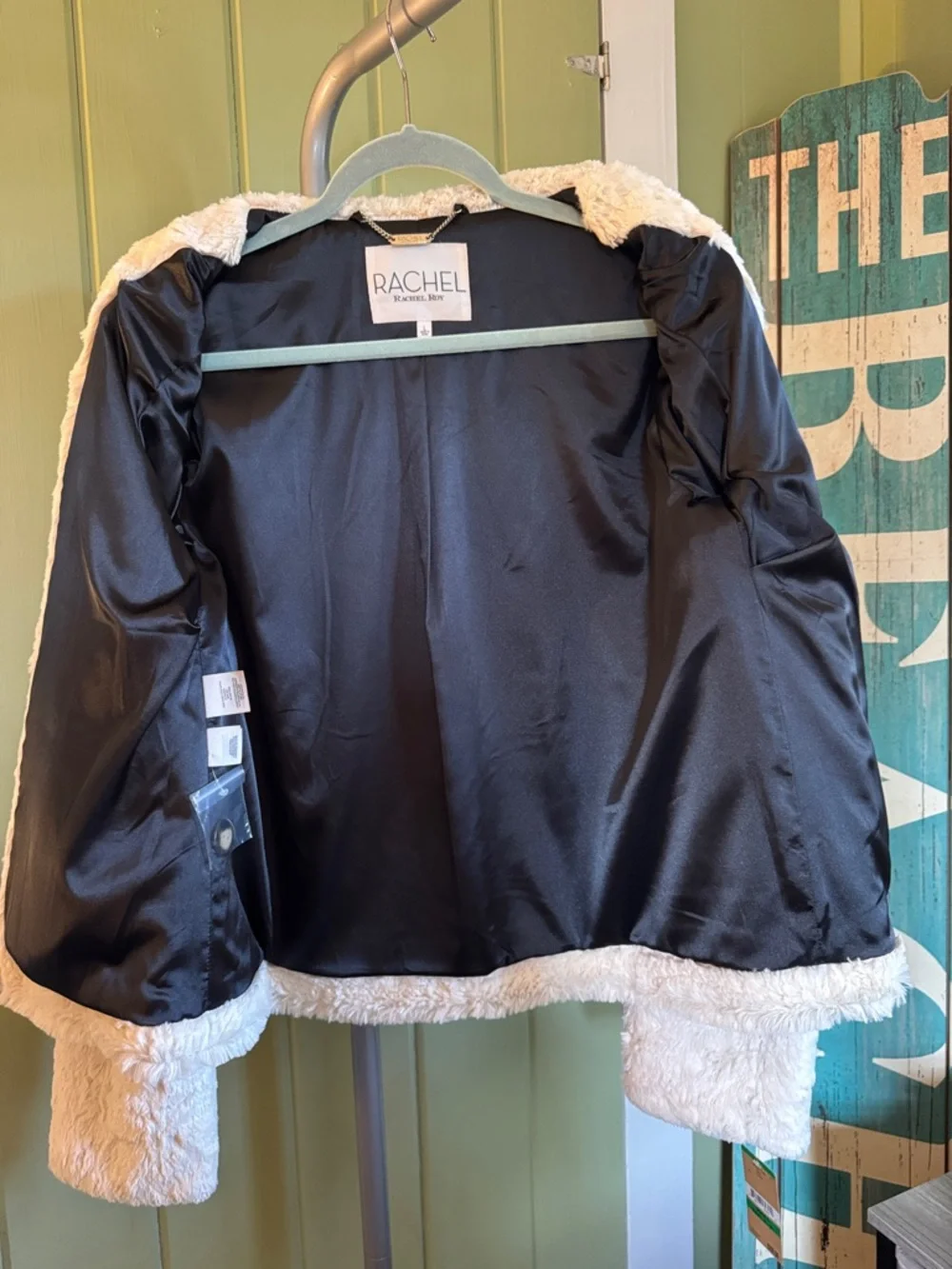 Rachel Roy Faux Fur Teddy Jacket - Picture 5 of 8